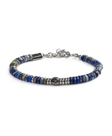 Bracciale catena dischetti in pietra e acciaio - 13BR134-B [24e90460]