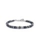 Bracciale catena dischetti in pietra e acciaio 13BR134-GR [9448c154]