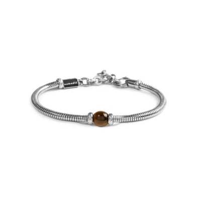 Bracciale catena snake con sfera centrale marrone Occhio di Tigre13BR137-M [1e62ddb0]