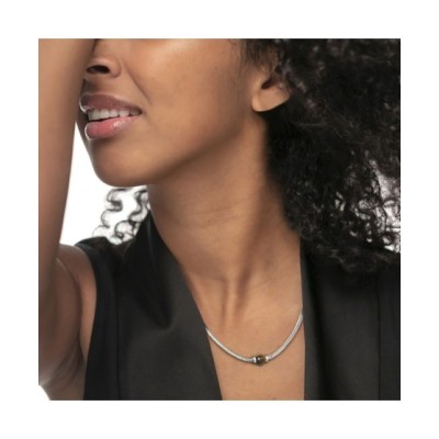 Collana catena snake con sfera centrale marrone Occhio di Tigre 13CO0153-M [0a61c050]