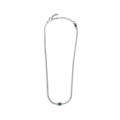 Collana catena snake con sfera centrale Verde Malachite 13CO0153-V [ce68a15f]
