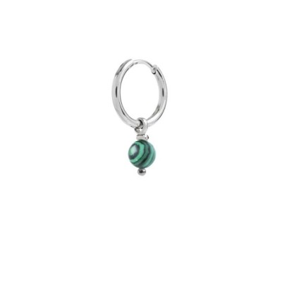 Orecchino a cerchio con sfera pendente verde malachite 13OR020-V [b05364b7]