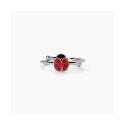 Anello da bambina in argento con coccinella smaltata 523347 [88a76833]