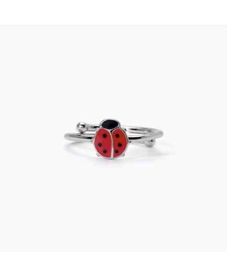 Anello da bambina in argento con coccinella smaltata 523347 [88a76833]