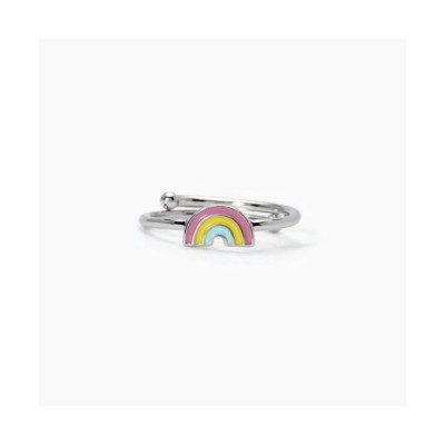 Anello in argento da bambina con arcobaleno smaltato 523351 [2dd6d6eb]