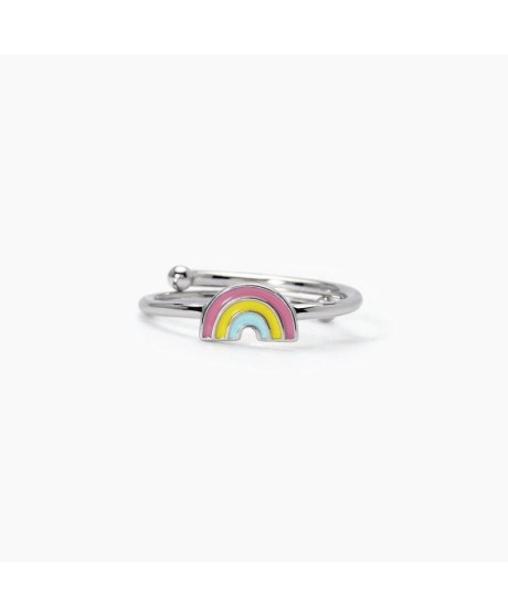 Anello in argento da bambina con arcobaleno smaltato 523351 [2dd6d6eb]
