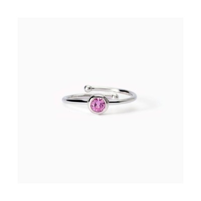 Anello in argento da bambina con corindone rosa sintetico 523425 [4eb1d50b]