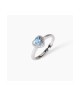 Anello da donna in argento con acquamarina sintetica taglio cuore e zirconi [83f0280a]
