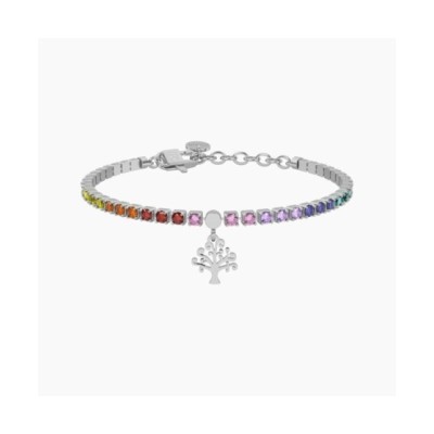 Bracciale tennis multicolor con albero della vita 732325 [a7460a13]