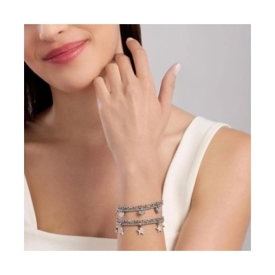 Bracciale catena forzatina e sfere con stella 732326 [4088e118]