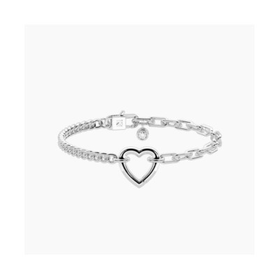 Bracciale componibile con catena groumette e a maglie allungate in acciaio 732409 [4e93545d]