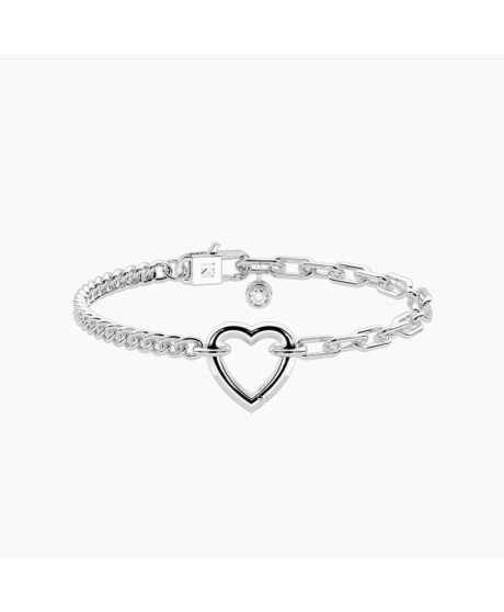 Bracciale componibile con catena groumette e a maglie allungate in acciaio 732409 [4e93545d]