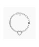 Bracciale componibile con catena groumette e a maglie allungate in acciaio 732409 [97b51750]