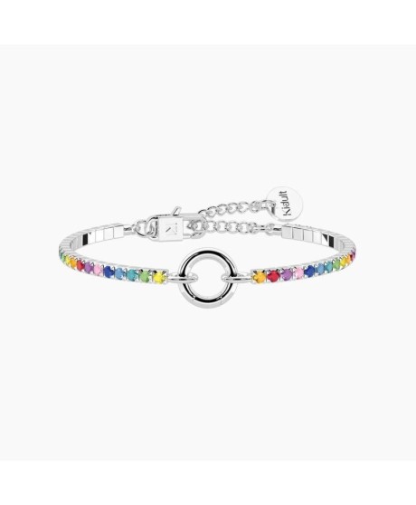 Bracciale tennis componibile con cristalli multicolor [46c1248e]