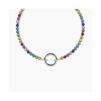 Bracciale tennis componibile con cristalli multicolor [28faa687]