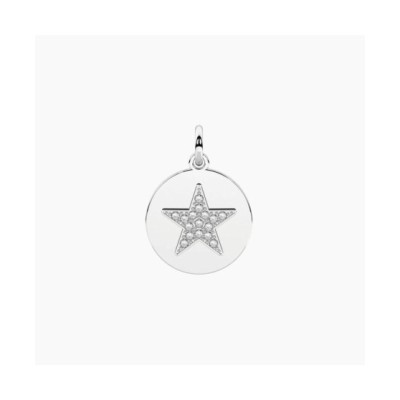 Ciondolo tondo  Mira alle stelle  con cristalli [a6bed261]