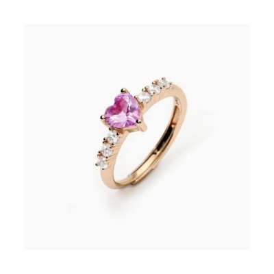 Anello Donna con tormalina sintetica e zirconi Rouge 523406 [705724bc]