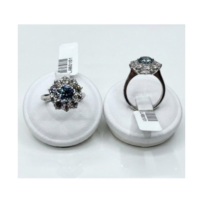 Anello a fiore in oro bianco 18KT e Diamanti Lab Grown [45bbe606]