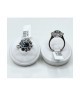 Anello a fiore in oro bianco 18KT e Diamanti Lab Grown [45bbe606]