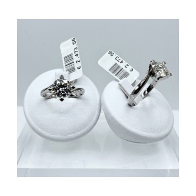Anello Solitario ct 2.02 oro bianco 18KT e Diamante Lab Grown [81ff0f8a]