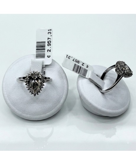 Anello con Diamante Lab Grown Goccia Certificato IGI [a3226953]