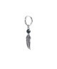 Orecchino a cerchio Unisex con sfera e piuma pendente 13OR025 [86625864]