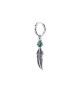 Orecchino a cerchio Unisex con sfera e piuma pendente 13OR025 [317f9960]