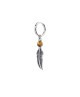Orecchino a cerchio Unisex con sfera e piuma pendente 13OR025 [5f441b69]