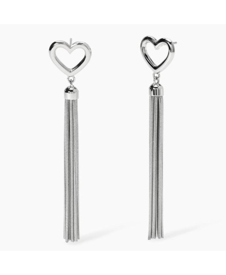 Orecchini cuore con catene [bc0411ba]