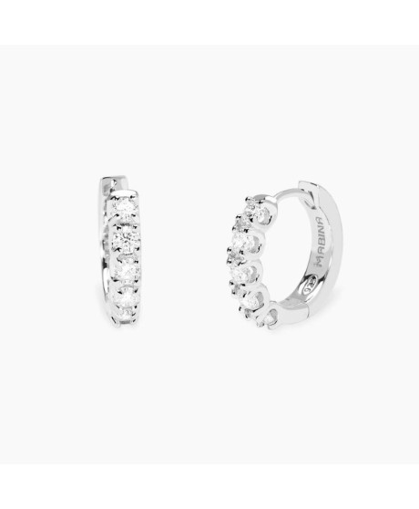 Orecchini a cerchio con diamanti lab-grown 0,07 carati [c525d657]
