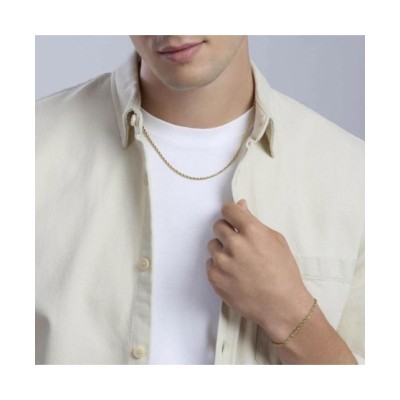 Collana Unisex dorata con catena corda [88b37254]