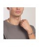 Collana Uomo con ciondolo rosa dei venti in acciaio e nero [88e04de5]