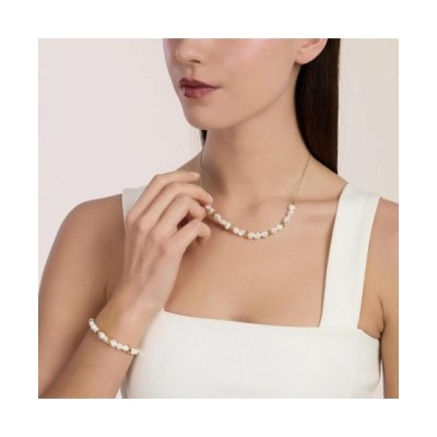 Girocollo dorato con perle conchiglia [7b474153]
