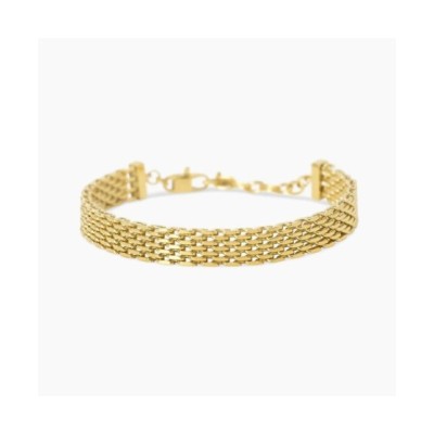 Bracciale Donna regolabile dorato con catena mesh [24f5063d]