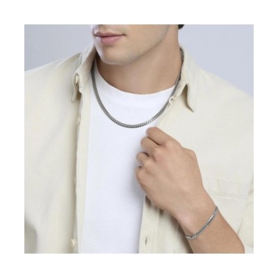 Collana Uomo con catena groumette piatta [d9e3af6c]