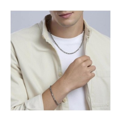 Collana Uomo con catena fancy in acciaio [5844b6bd]