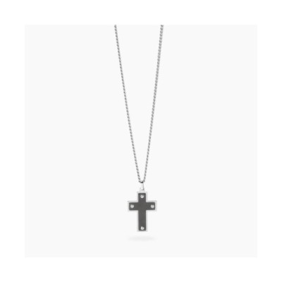 Collana da uomo con croce nera [2494e7b0]
