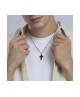 Collana da uomo con croce nera [4aaf65b9]