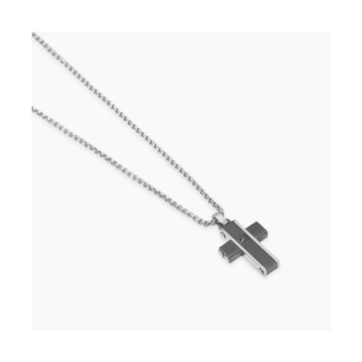 Collana da uomo con croce nera [7447cdbf]