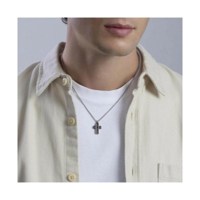 Collana da uomo con croce nera [c35a0cbb]