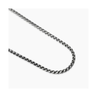 Collana Uomo con catena spiga in acciaio e gunmetal [8066ae5f]