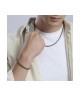 Collana Uomo con catena spiga in acciaio e gunmetal [377b6f5b]