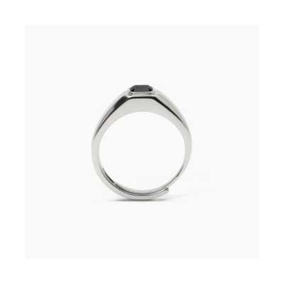 Anello in argento con zircone nero [e61b46e2]
