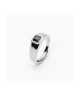 Anello in argento con zircone nero [510687e6]