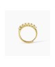 Anello veretta in argento dorato con zirconi [5f136b12]