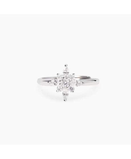 Anello in argento con stella polare e zirconi bianchi [1aadfd4f]