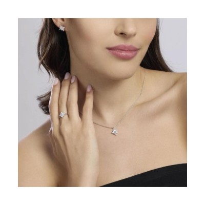 Anello in argento con stella polare e zirconi bianchi [71c63858]