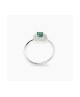 Anello VITTORIA in argento con smeraldo sintetico taglio baguette e zirconi [ef0f6998]