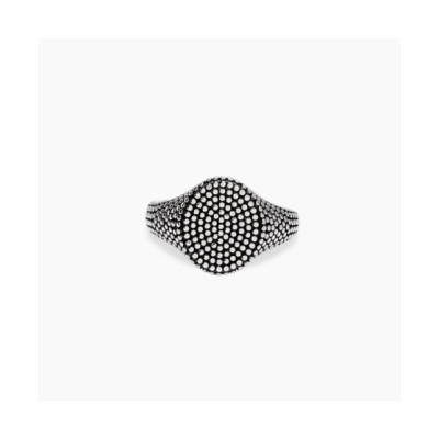 Anello chevalier ovale con borchie da uomo [3e2865f7]