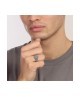Anello chevalier ovale con borchie da uomo [5543a0e0]